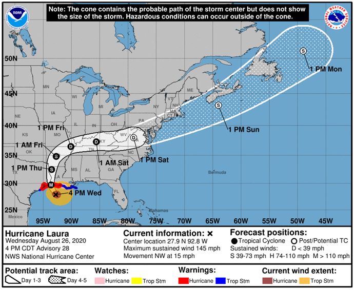 Monitoring Hurricane Laura